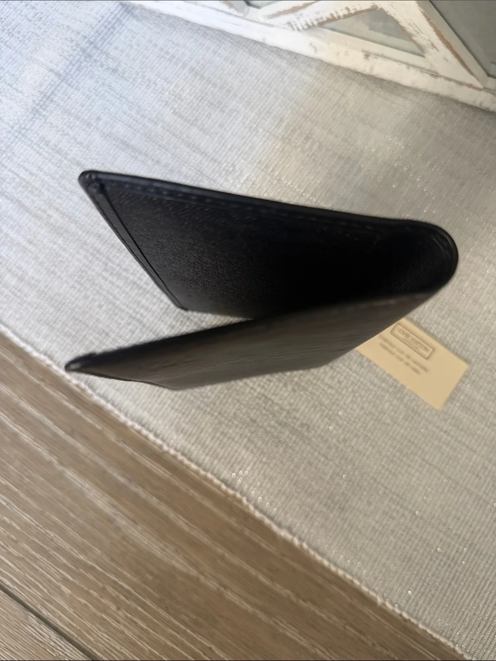 Louis Vuitton Black Epi Leather Long Wallet Check Holder Organizer Like New